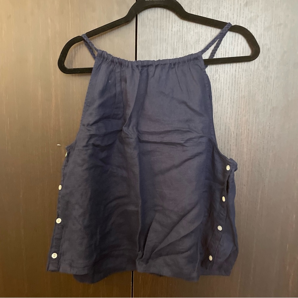 RACHEL Rachel Roy Navy Camisole with Button Accents